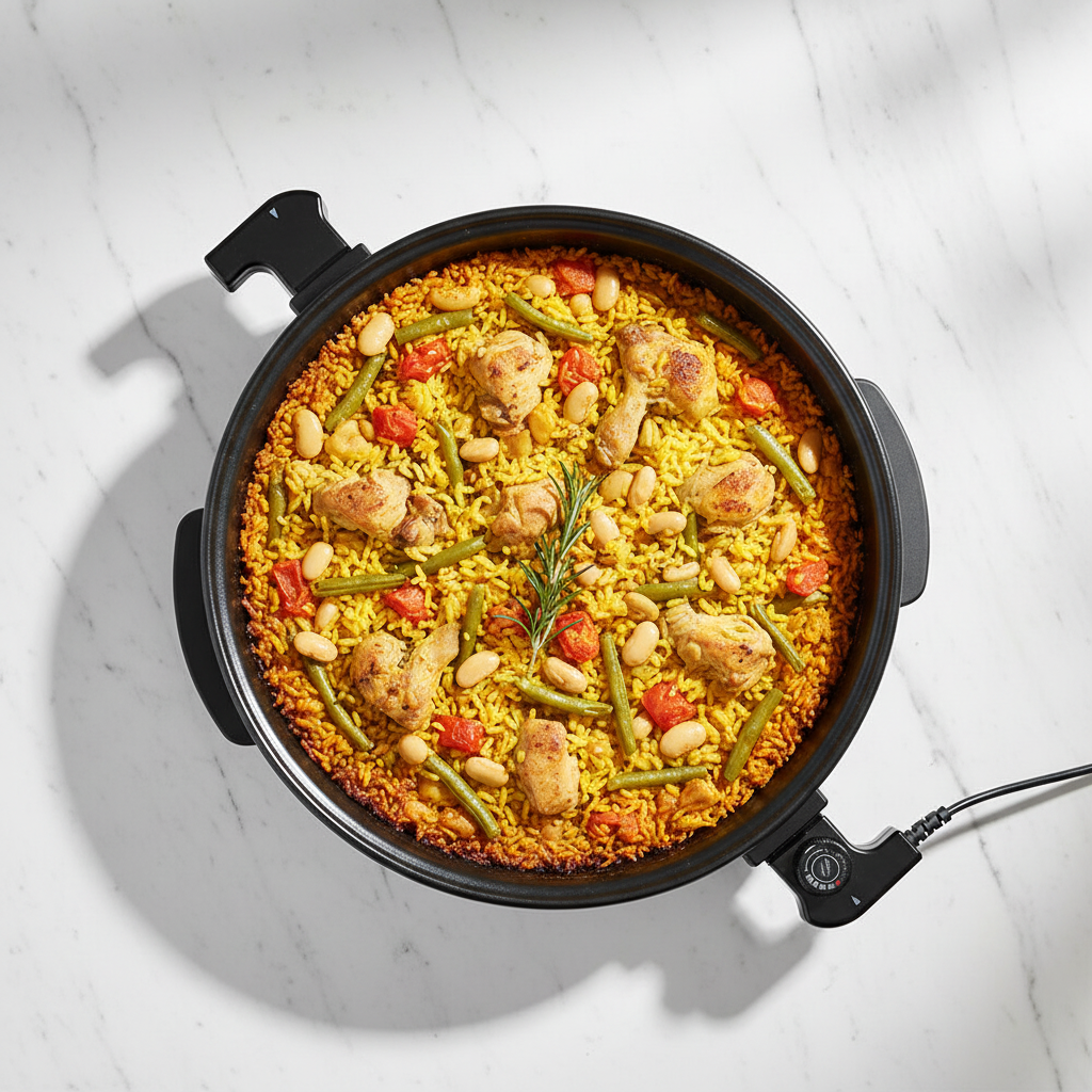 Paella valenciana cenital